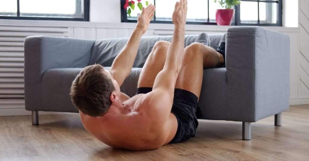 Man Exercising At Home