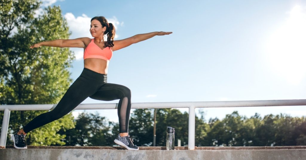 Woman Doing Flexibility Stretch Exercises