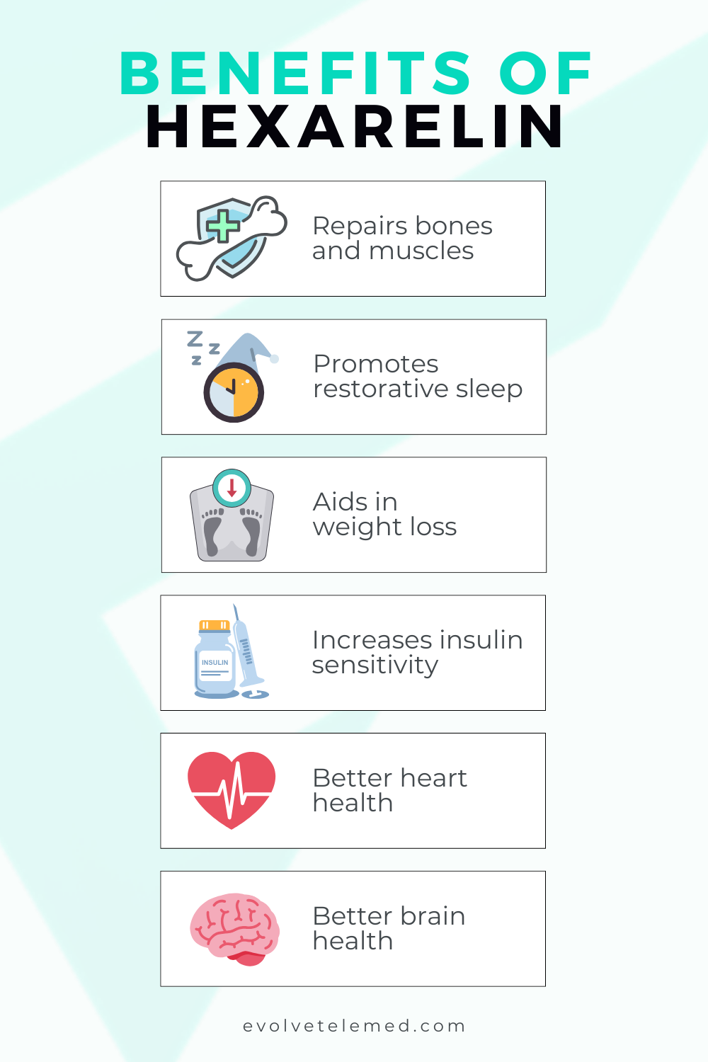 Benefits of Hexarelin Inforgraphic